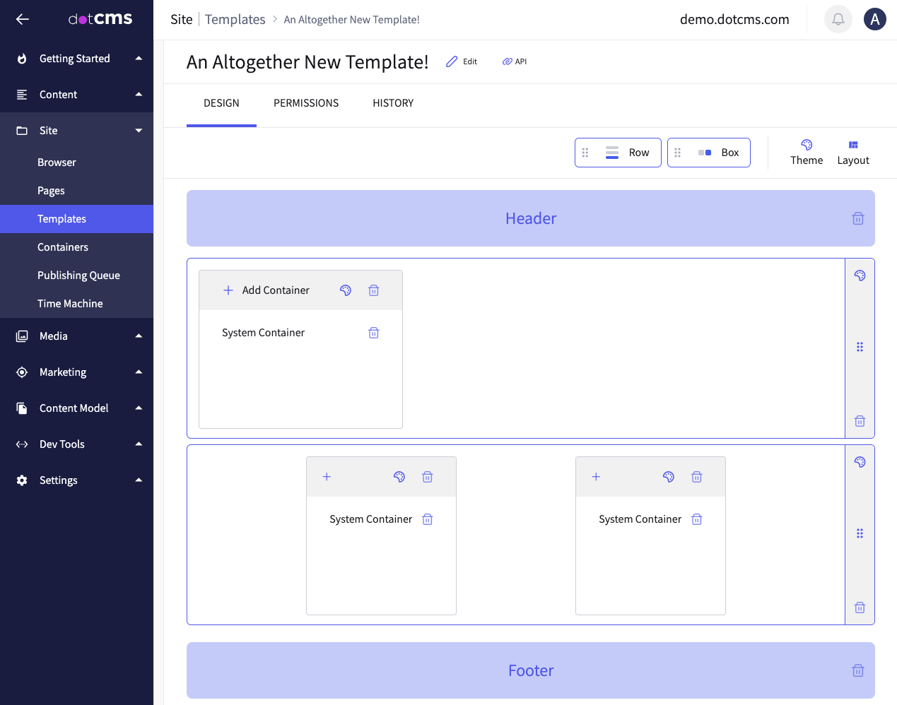 The Template Designer at a glance.